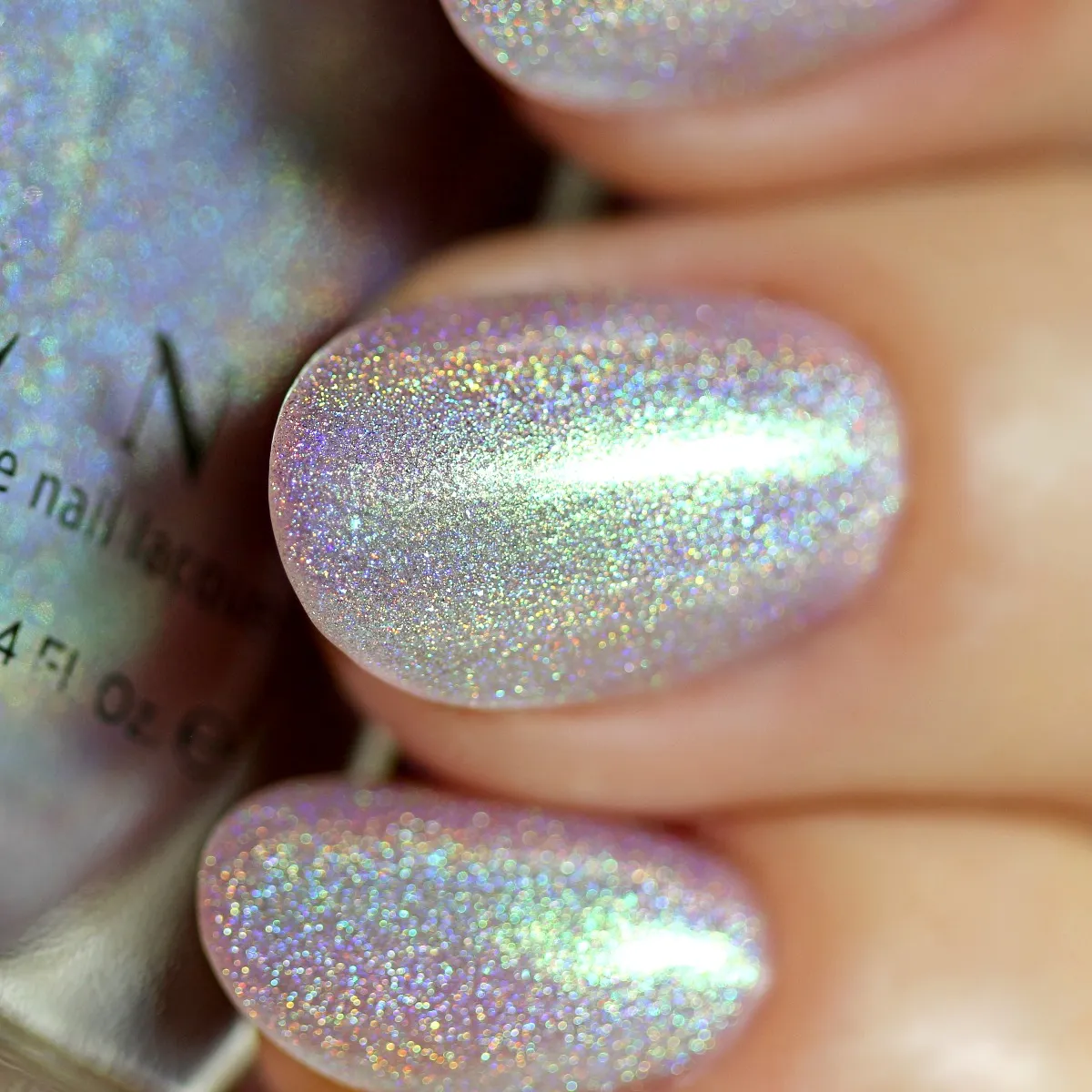 ILNP Talk It Up nagellack rosa grönt holo