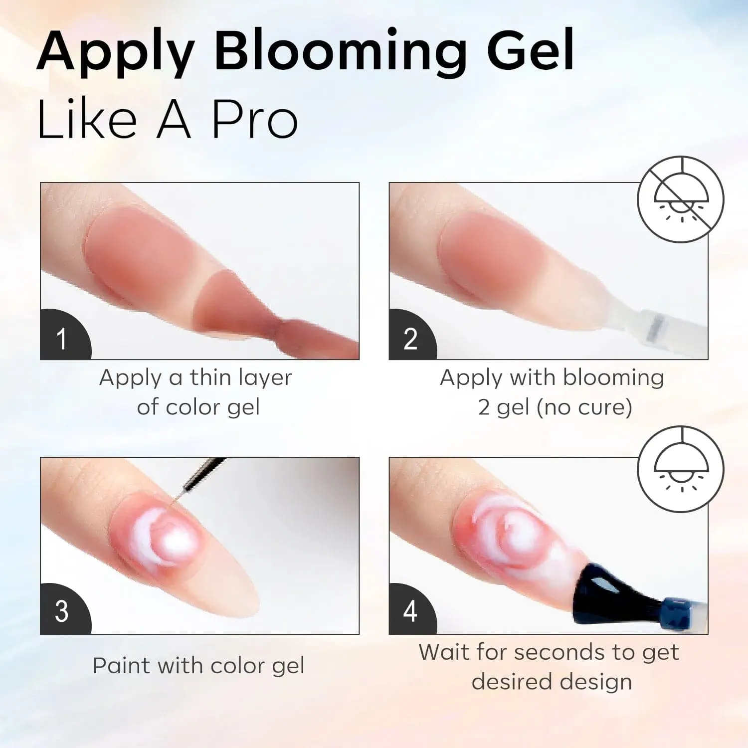 modelones blooming gel nagellack transparent hemafri