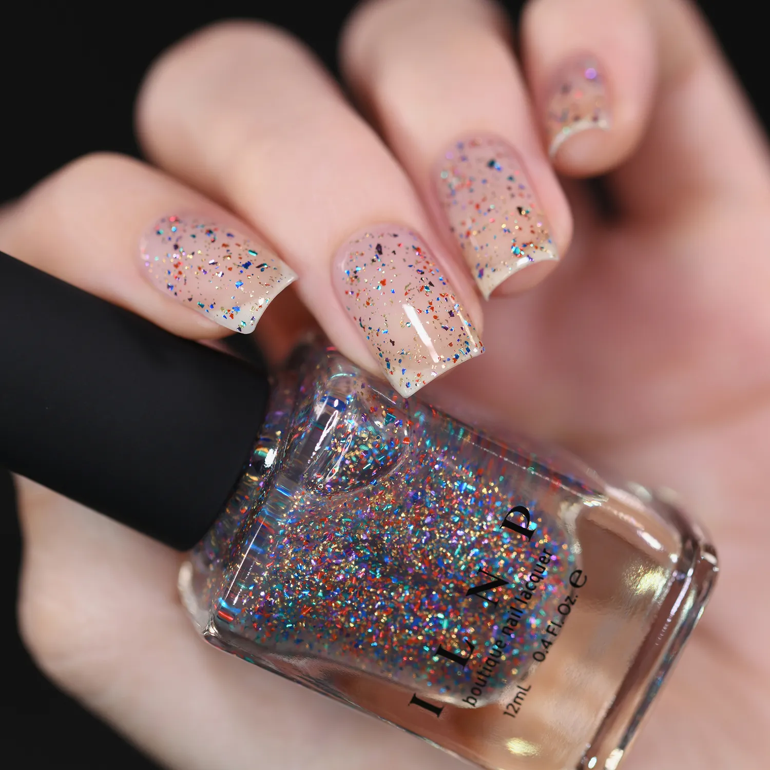 ILNP Confetti nagellack topper flerfärgad flakes