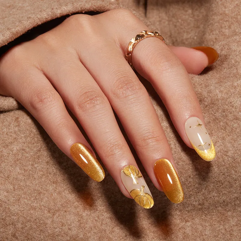 modelones Golden Glow gellack 6-pack guld cat eye