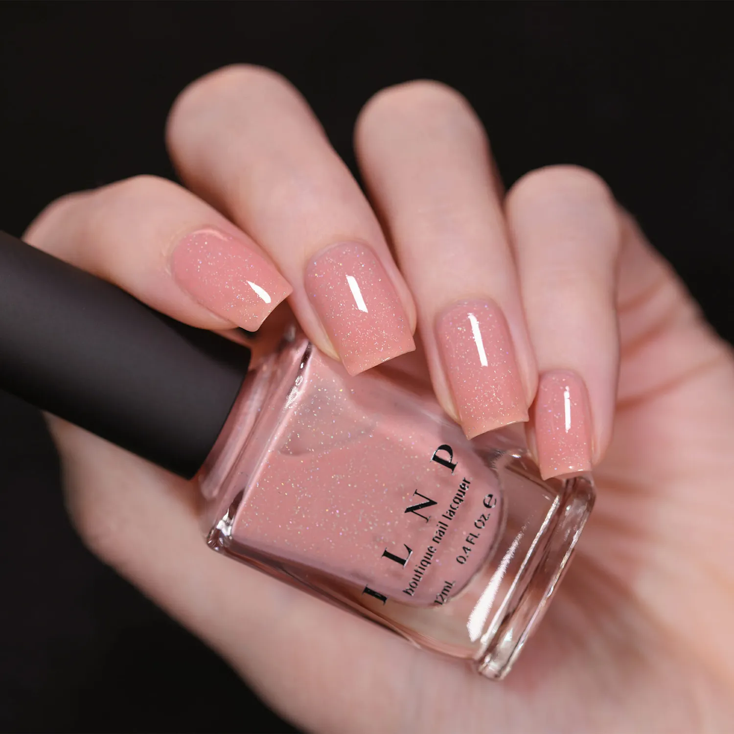 ILNP Knitted nagellack dov rosa holografisk