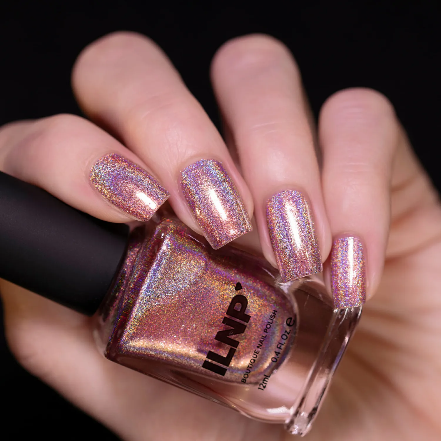 ILNP Ultra Holo Evermore nagellack rosamauv holografiskt