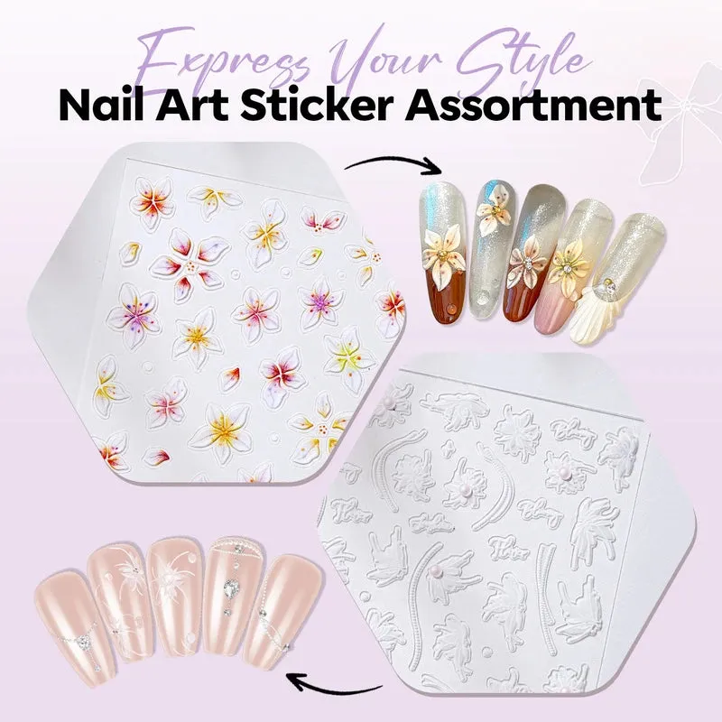 modelones Flower Dance nagelstickers blommor 5-pack