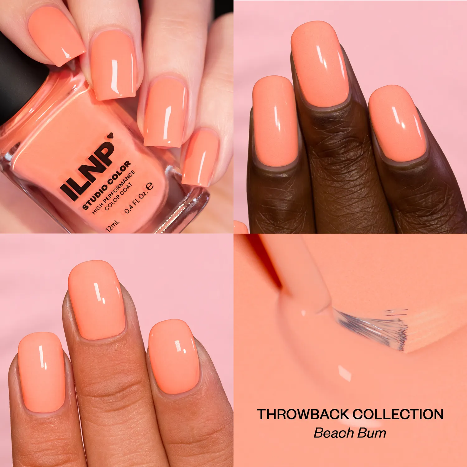 ILNP Beach Bum nagellack persika kräm
