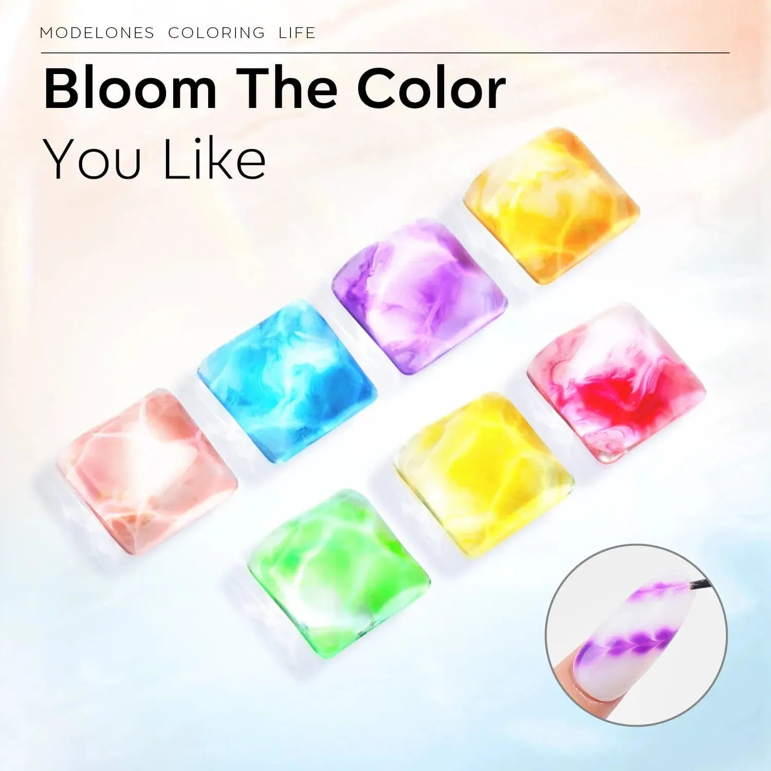 modelones blooming gel nagellack transparent hemafri
