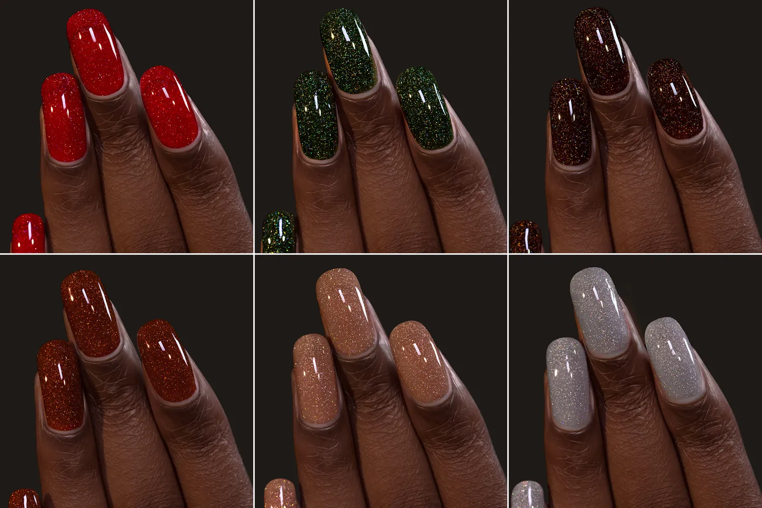 ILNP Home for the Holidays nagellackset 6-pack holografisk jelly