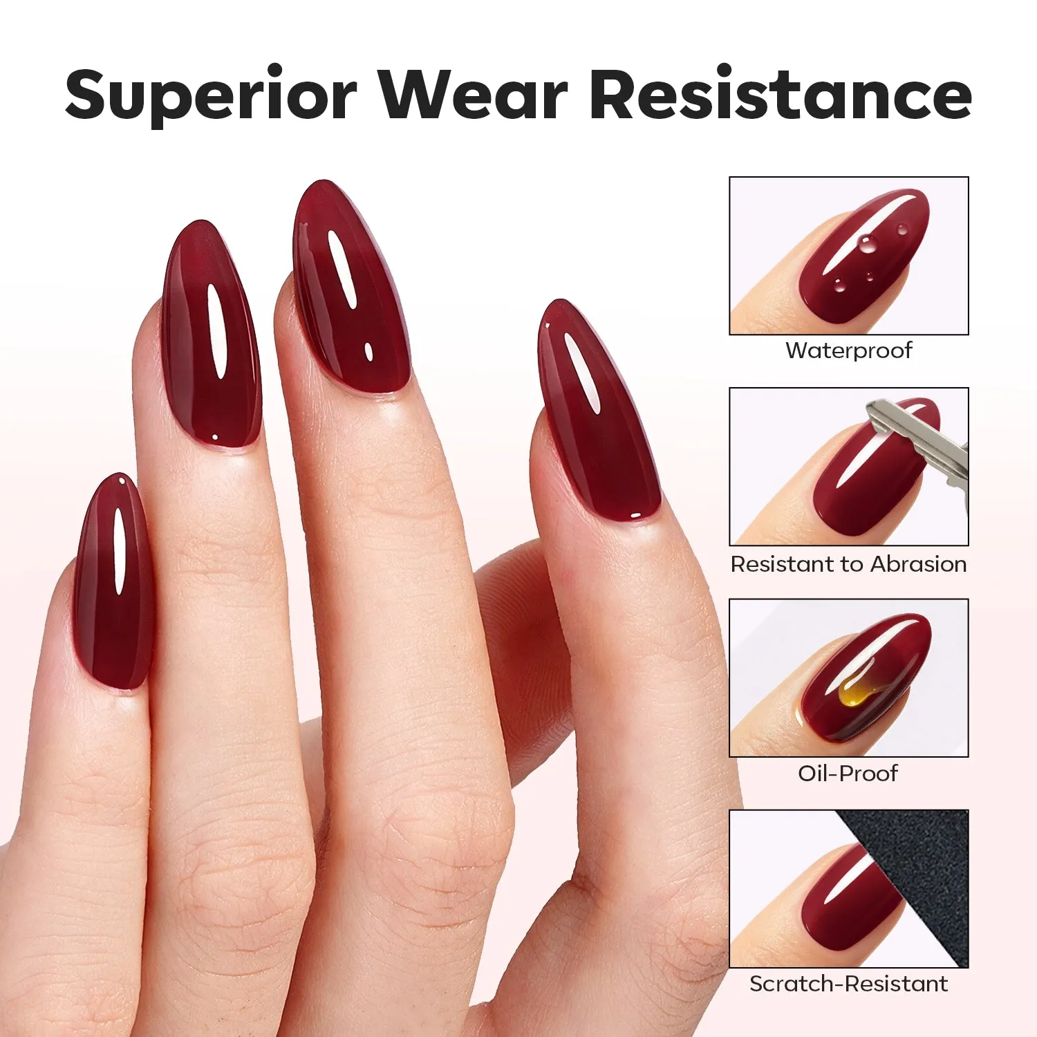 Modelones Wine Jelly top coat gellack vinröd jelly