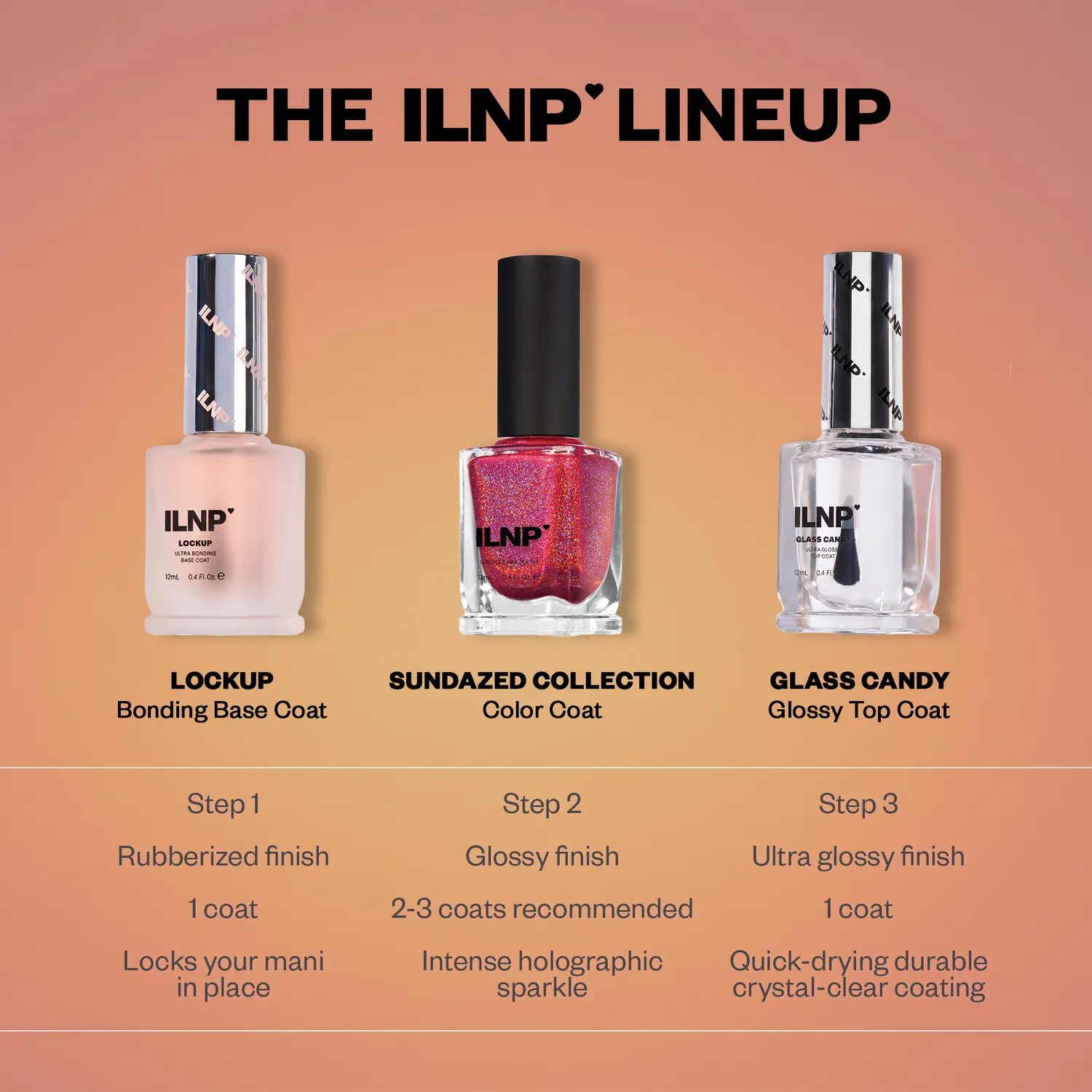 ILNP Sundazed Collection nagellackset 6-pack holografisk