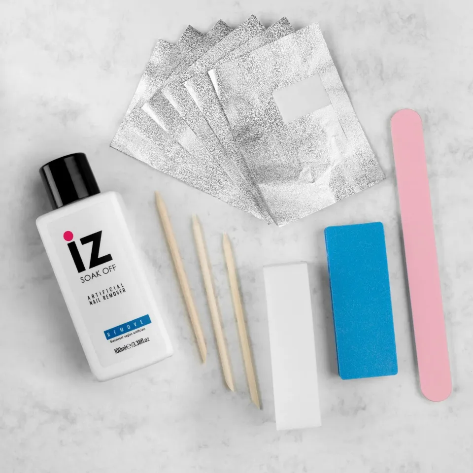 Iz Beauty Gel Soak-Off Kit borttagningskit 100ml aceton