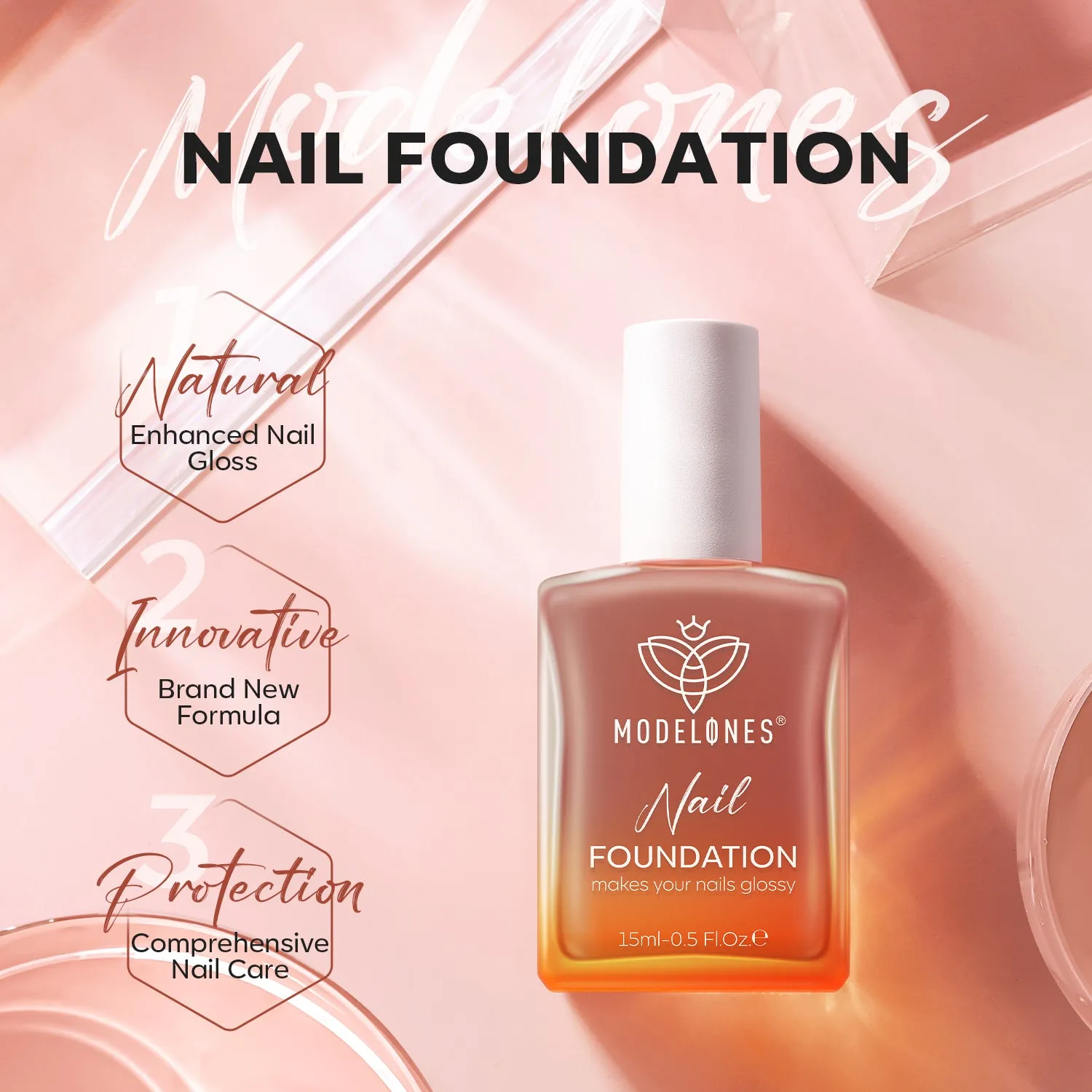 Modelones Nail Foundation nagellack Terracotta Nude 15 ml