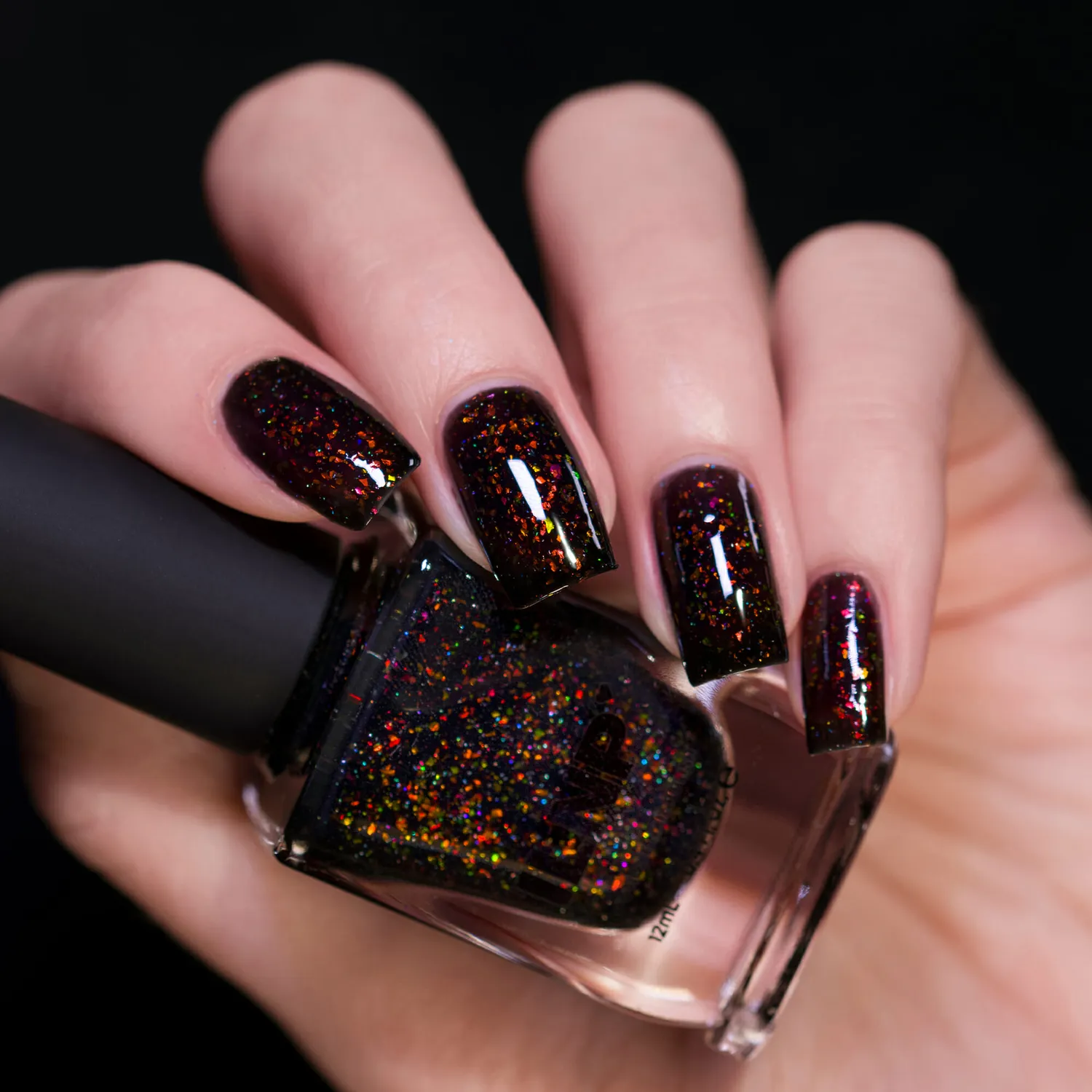 ILNP Hex nagellack svart jelly orange