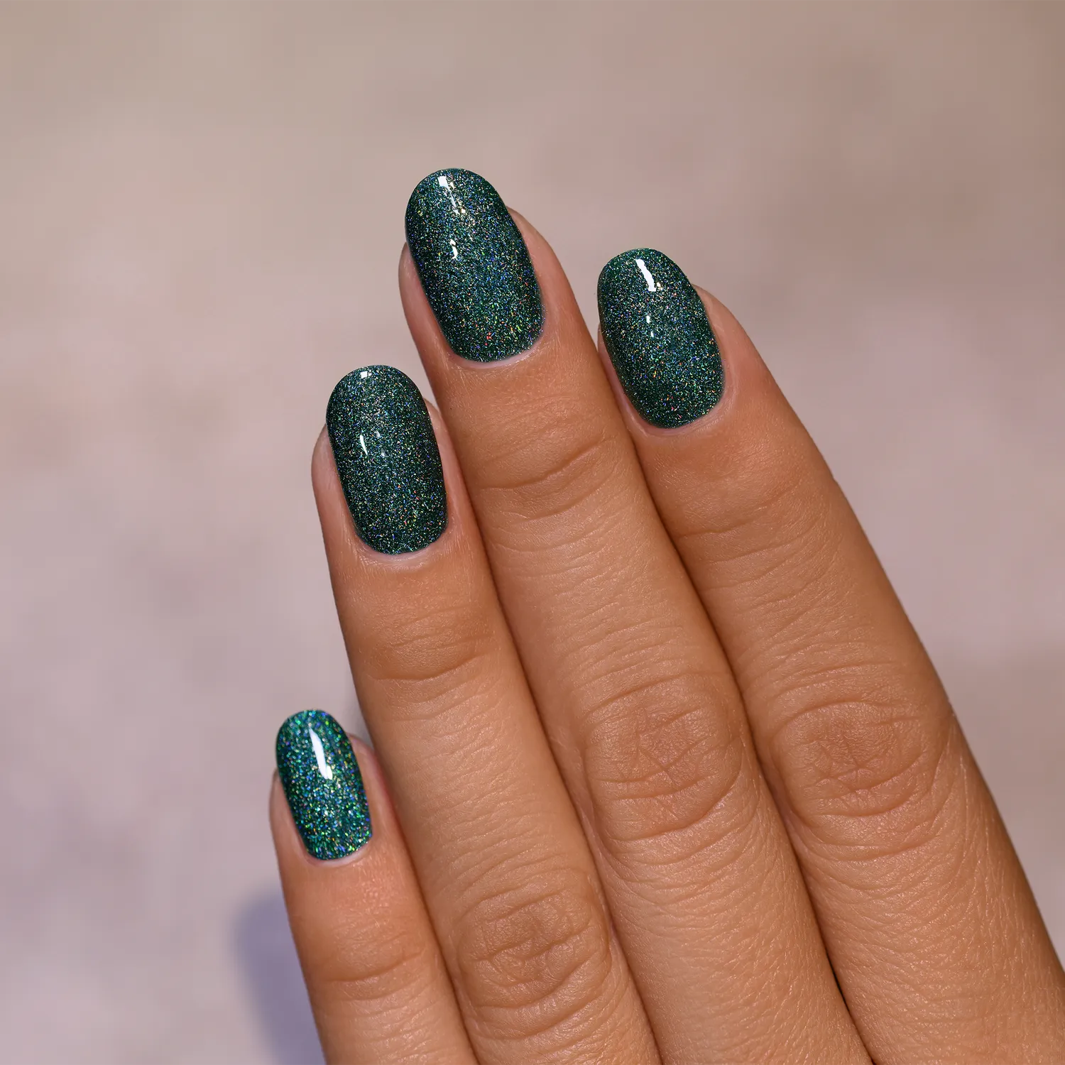 ILNP Park Ave nagellack djupt jadegrön holo