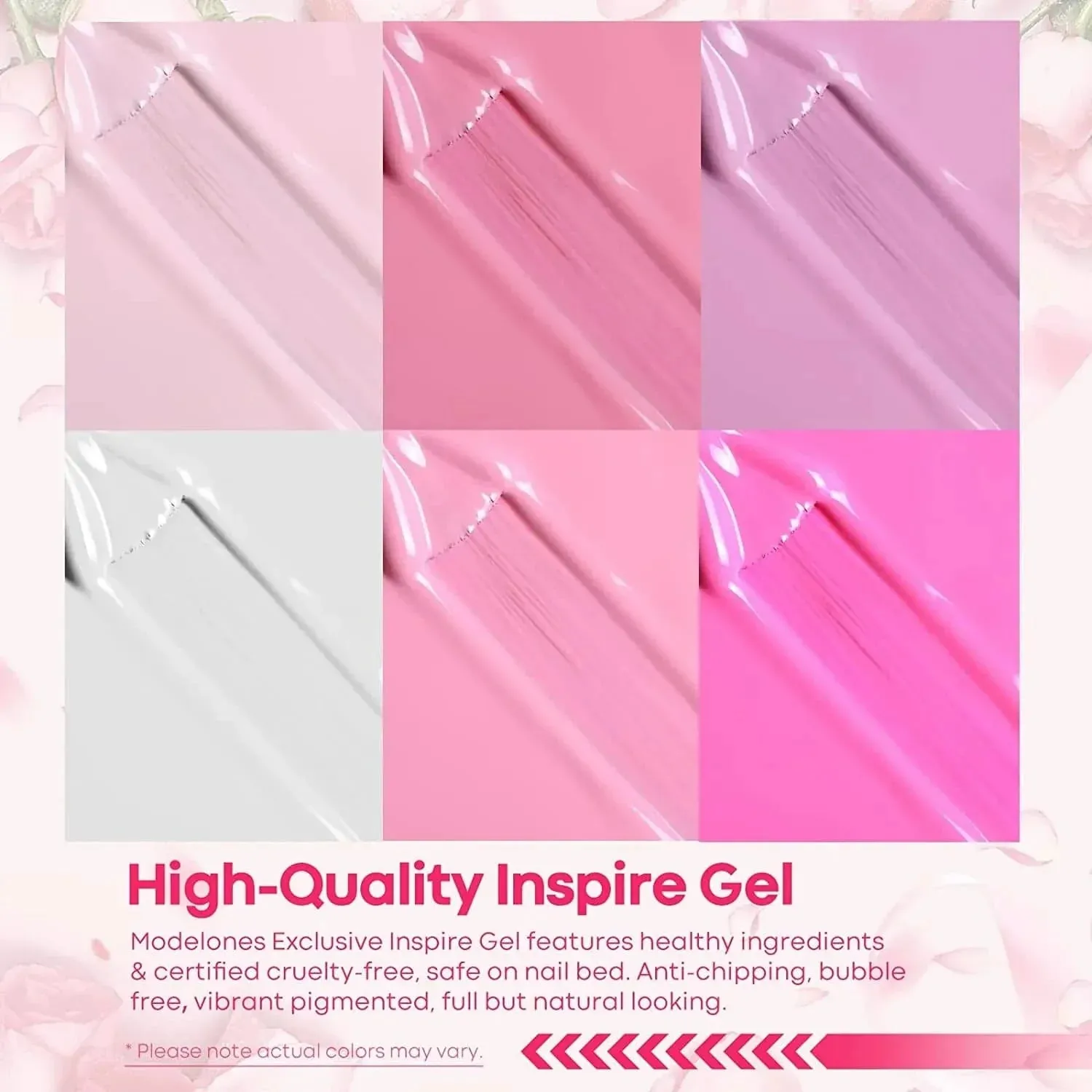 modelones All About Pink gellack 6-pack rosa kräm