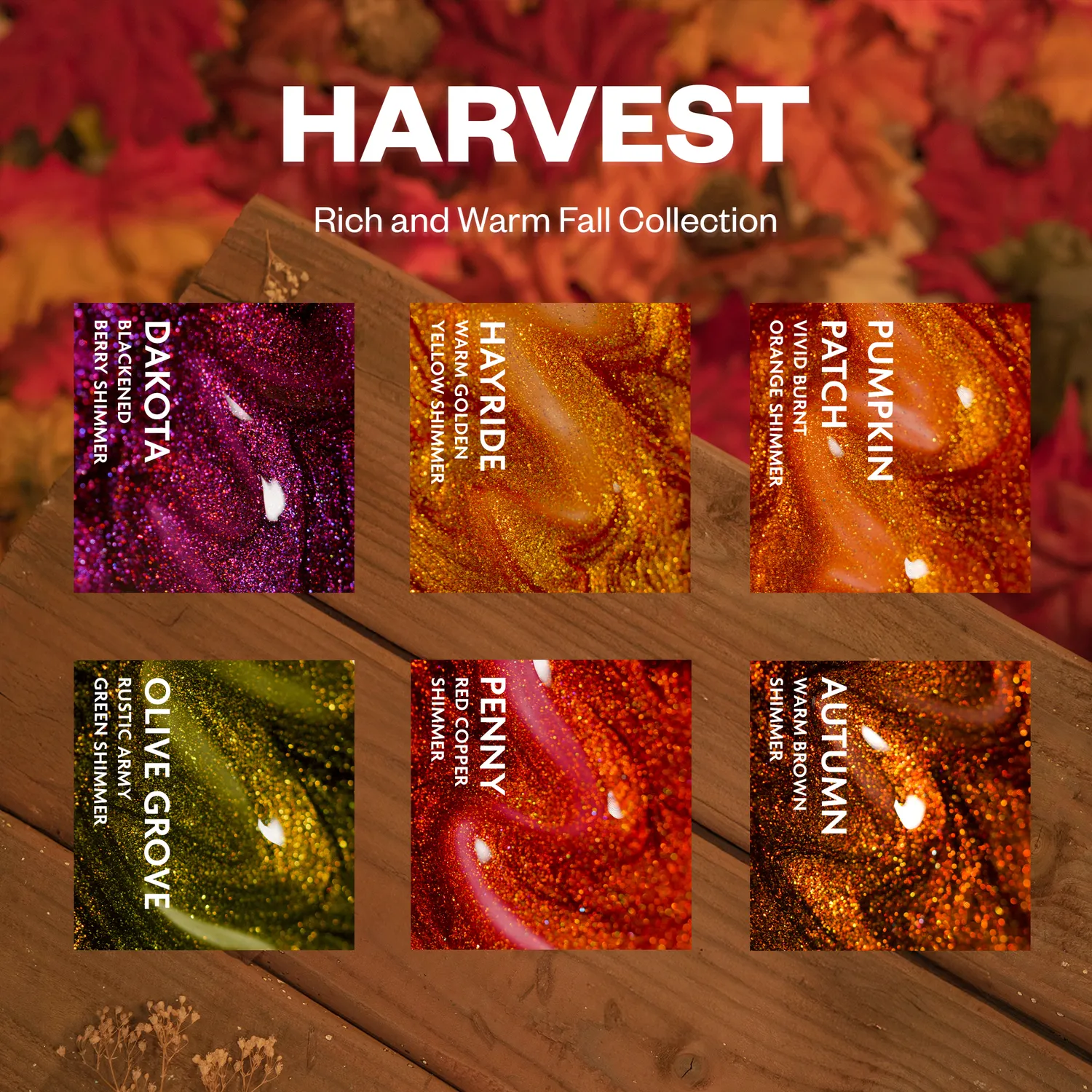 ILNP Harvest Collection nagellack set 6-pack höstnyanser