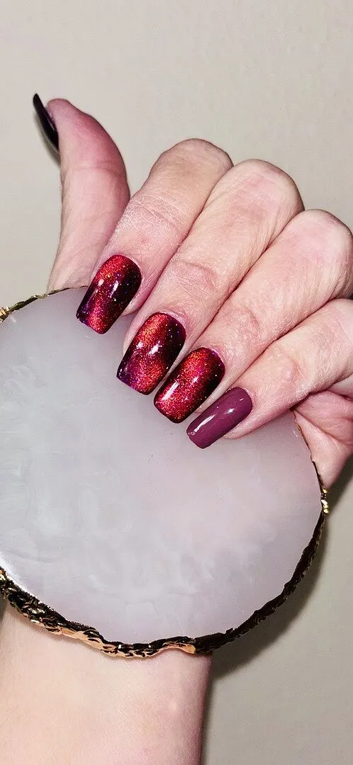 Modelones Inspire Gel Oceanic Glow gellack 15 ml blå cat eye