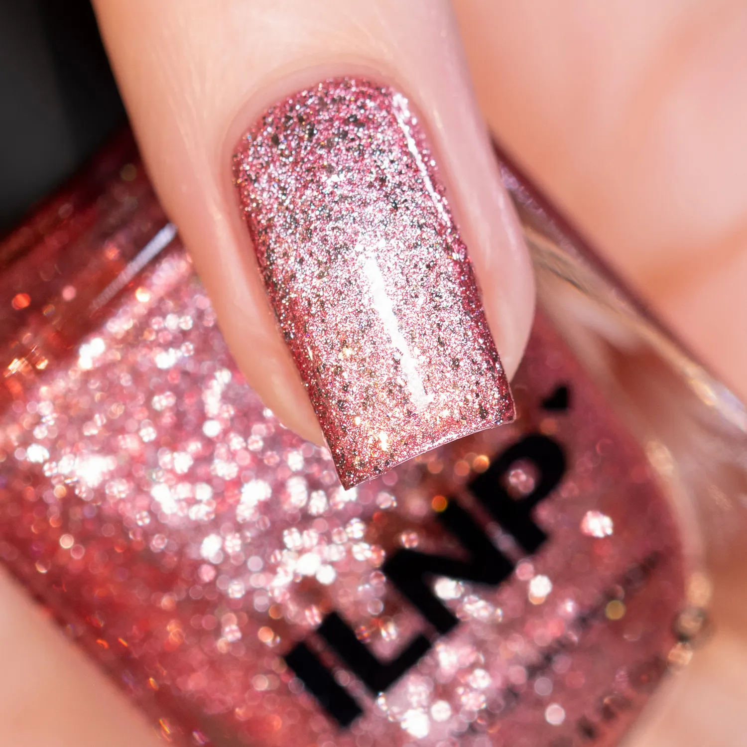 ILNP Rosé magnetiskt nagellack rosa holo