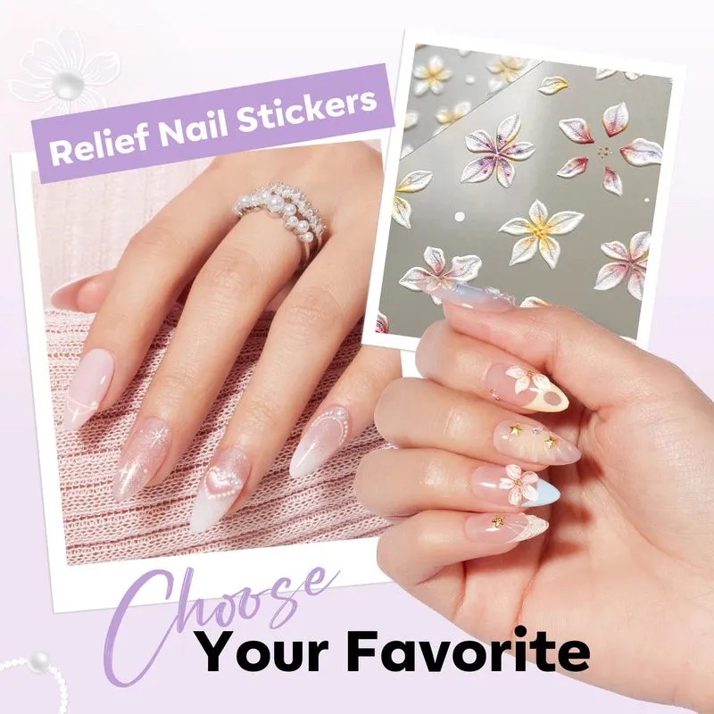 modelones Flower Dance nagelstickers blommor 5-pack