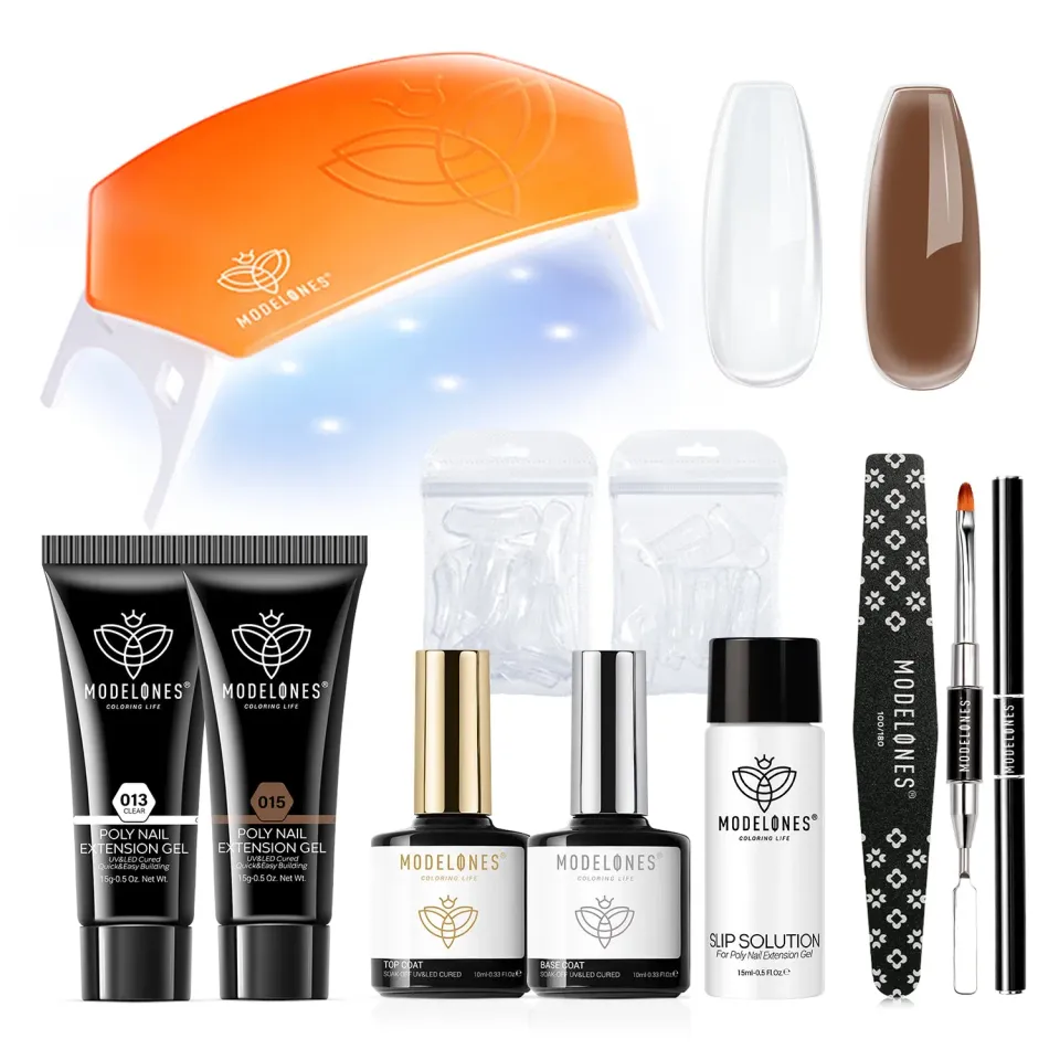 Modelones Cloudy Day polygel kit jelly brun