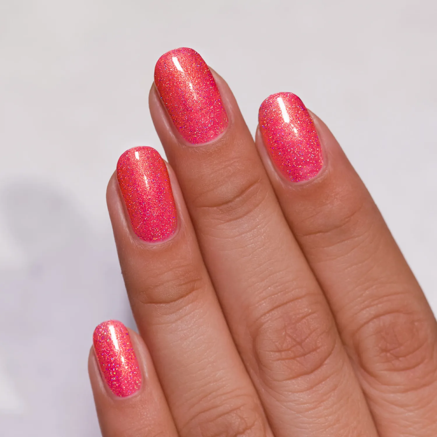 ILNP On Location nagellack orange korall holografiskt