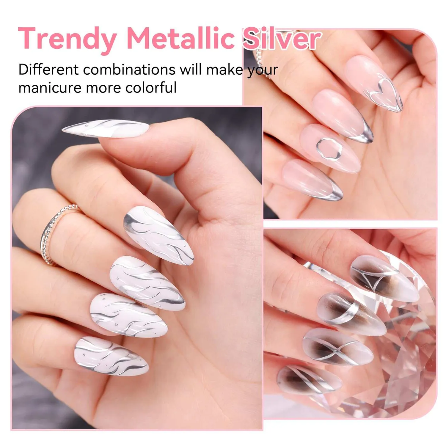 Makartt Gel Liner nagellack Black White kit