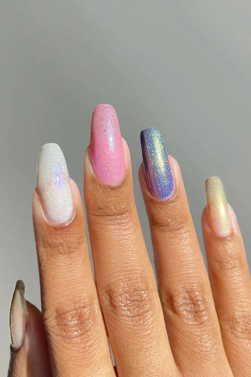 Cirque Colors Last Unicorn holografiskt lack vit-indigo