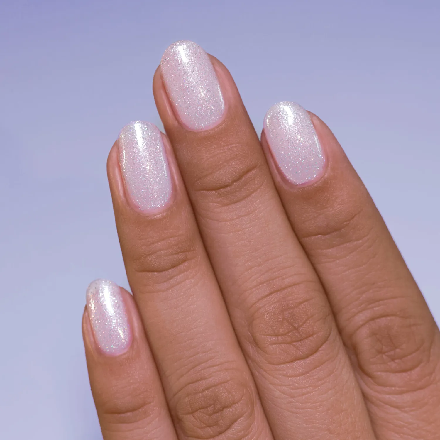 ILNP Snow Angel nagellack vitt frost holografiskt