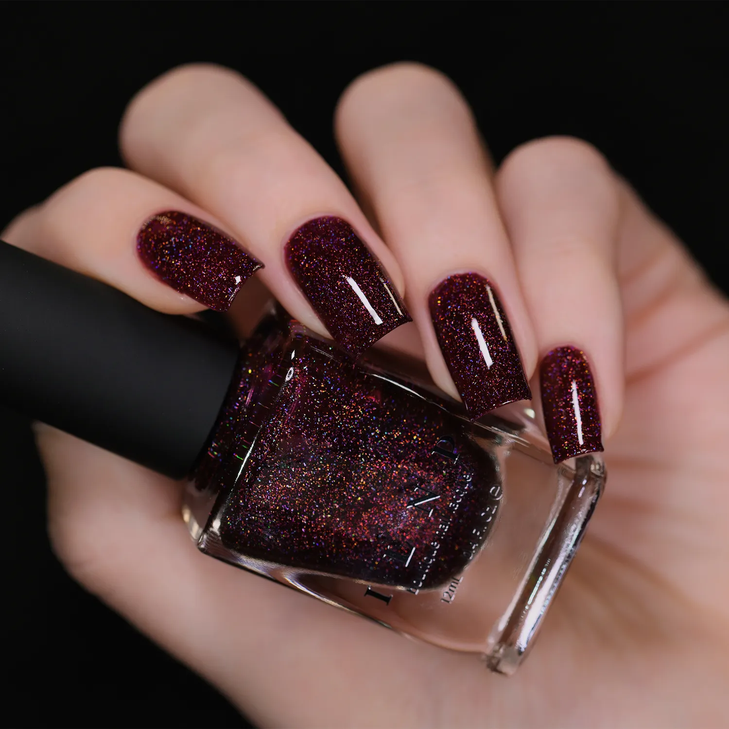 ILNP Diablo nagellack oxblood holografisk