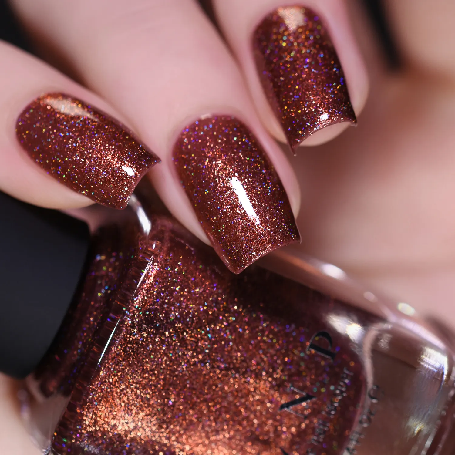 ILNP Misery nagellack bränd orange holografiskt
