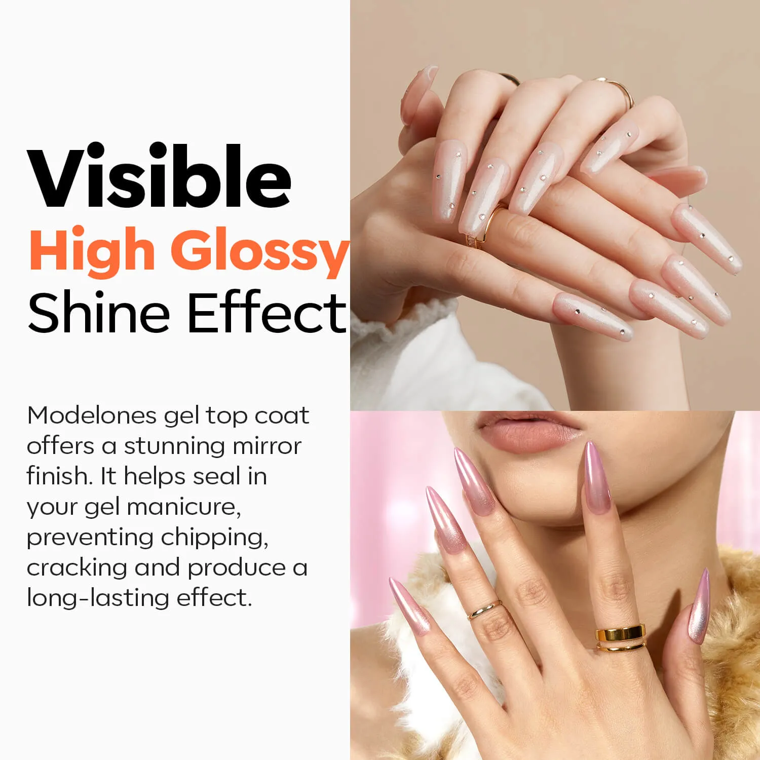 Modelones Hema-Free Top & Base Coat gellack 2x10ml högglans