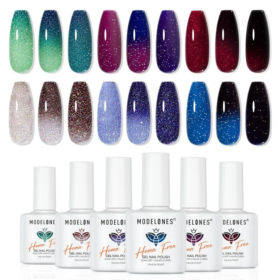 Modelones Mood Change gellack 6x7ml temperaturskiftande