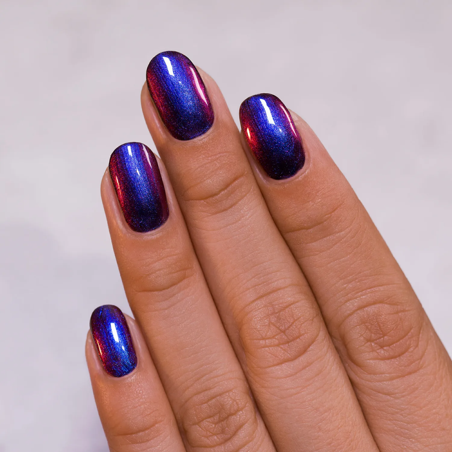 ILNP Cygnus Loop nagellack krom lila-orange