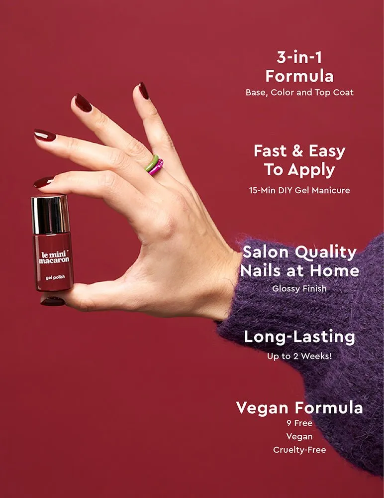 Le Mini Macaron Cassis gelkit vinröd minikit
