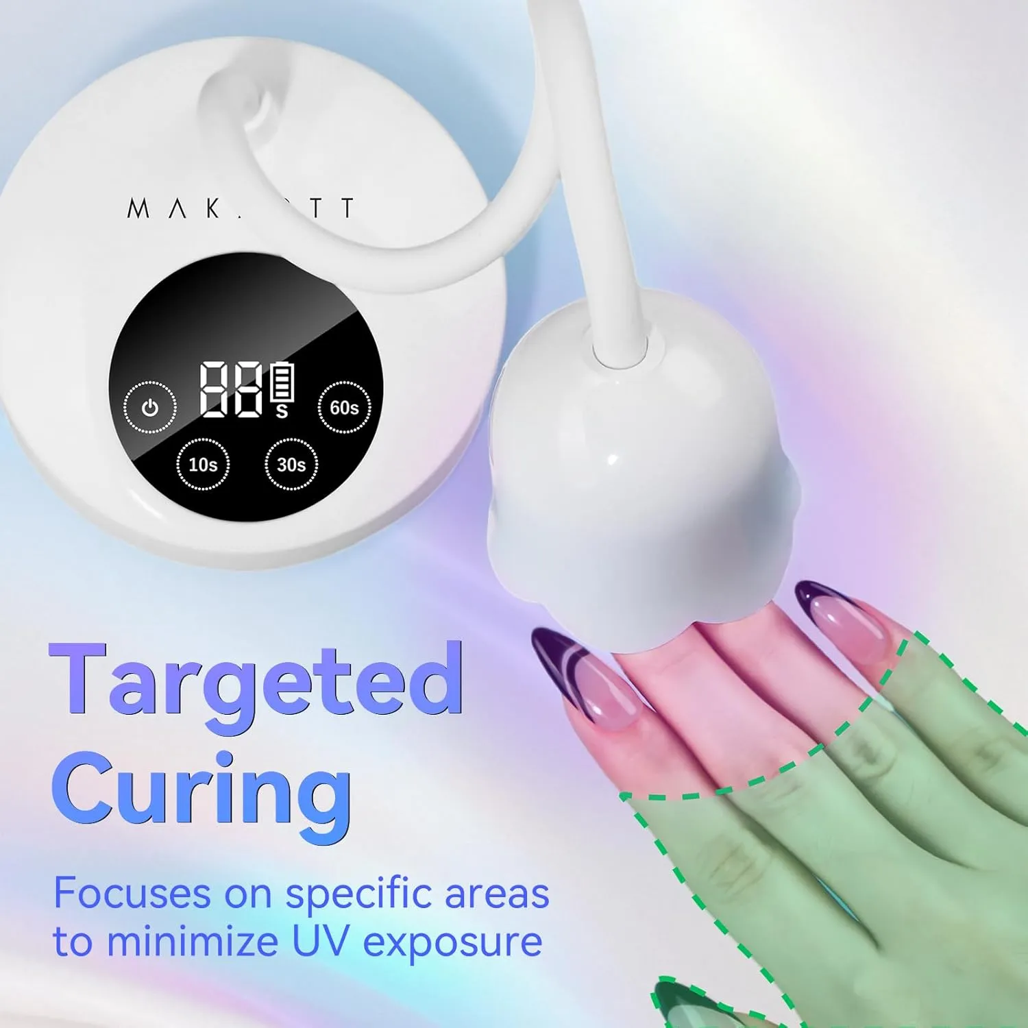 Makartt Lotus Flower nagellampa 30W vit