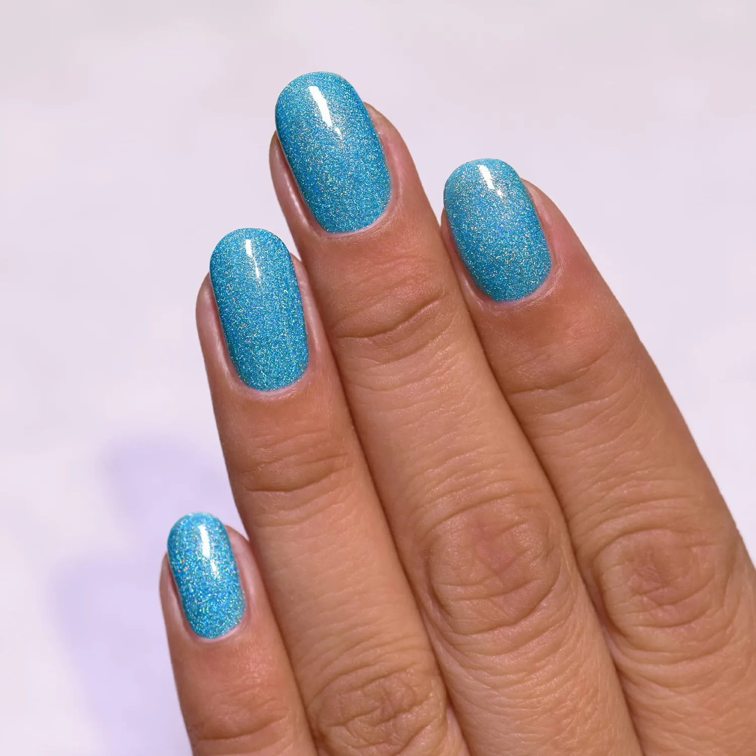 ILNP Float On nagellack aqua ultra holografiskt