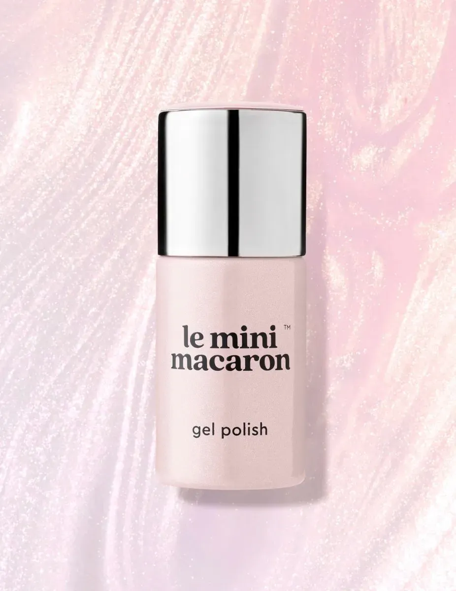 Le Mini Macaron Pink Quartz gellack skimrande rosa