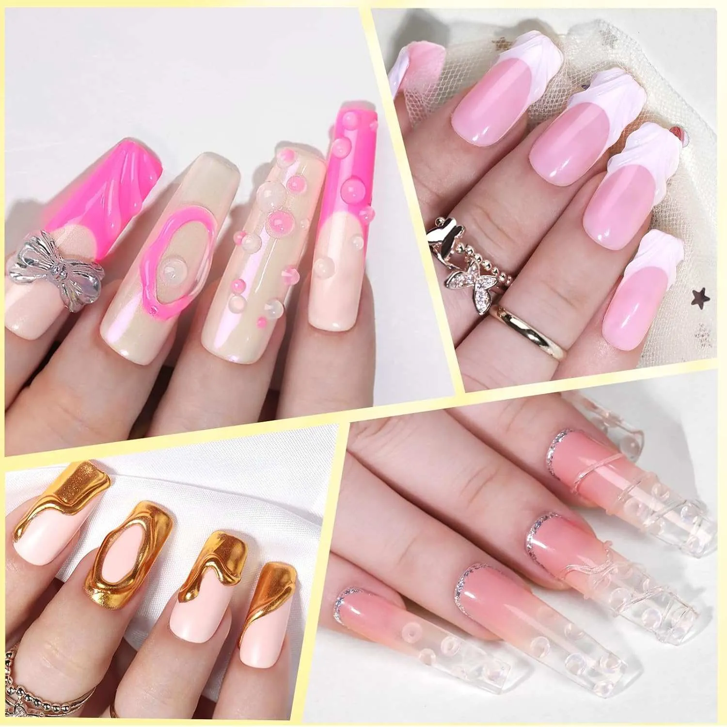 Makartt 3D Nail Gel Hard Solid Nail Glue Gel transparent