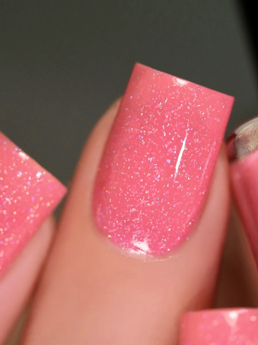 ILNP Sugar Lush Paper Heart nagellack rosa holo
