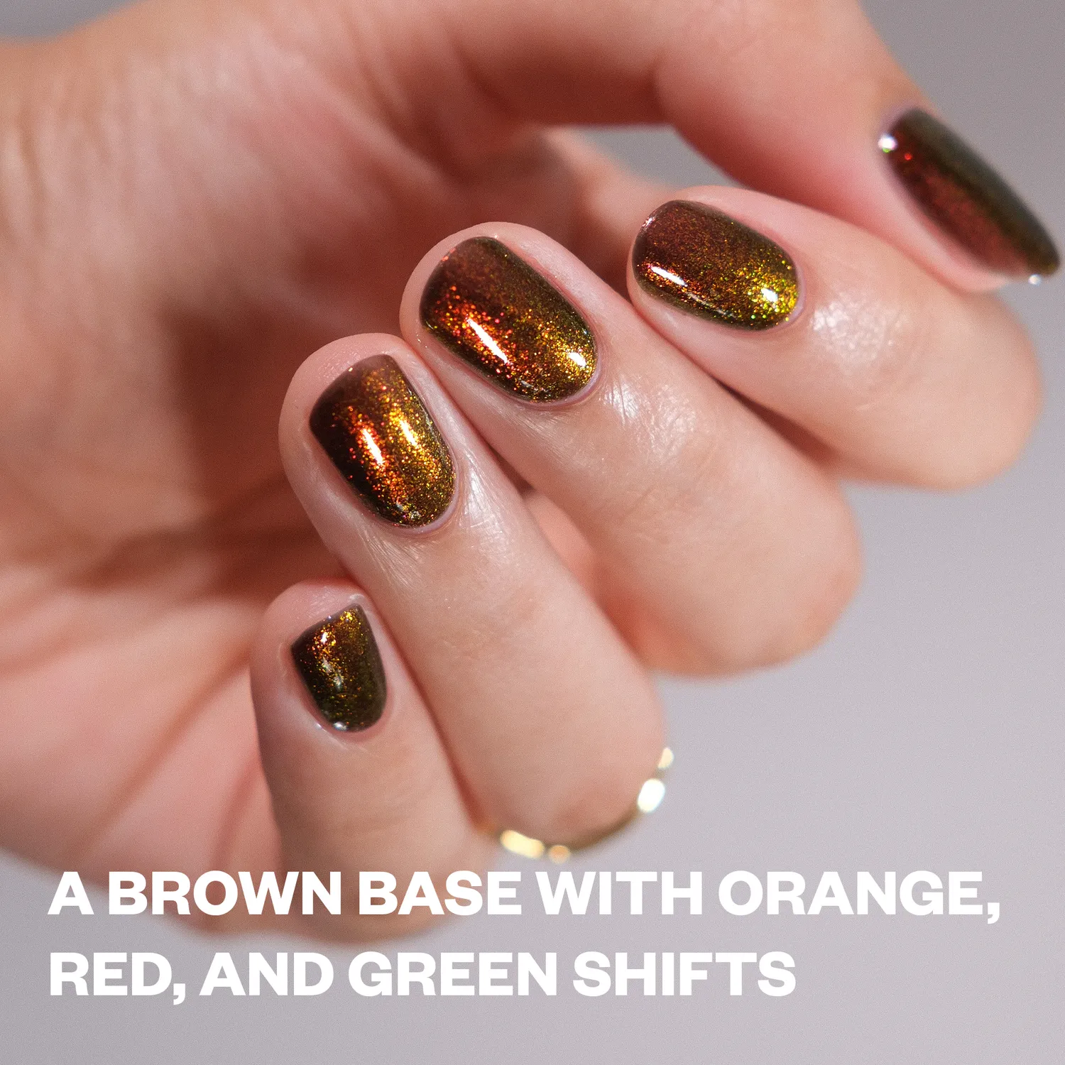 ILNP Buried Alive nagellack orange skimmer brun