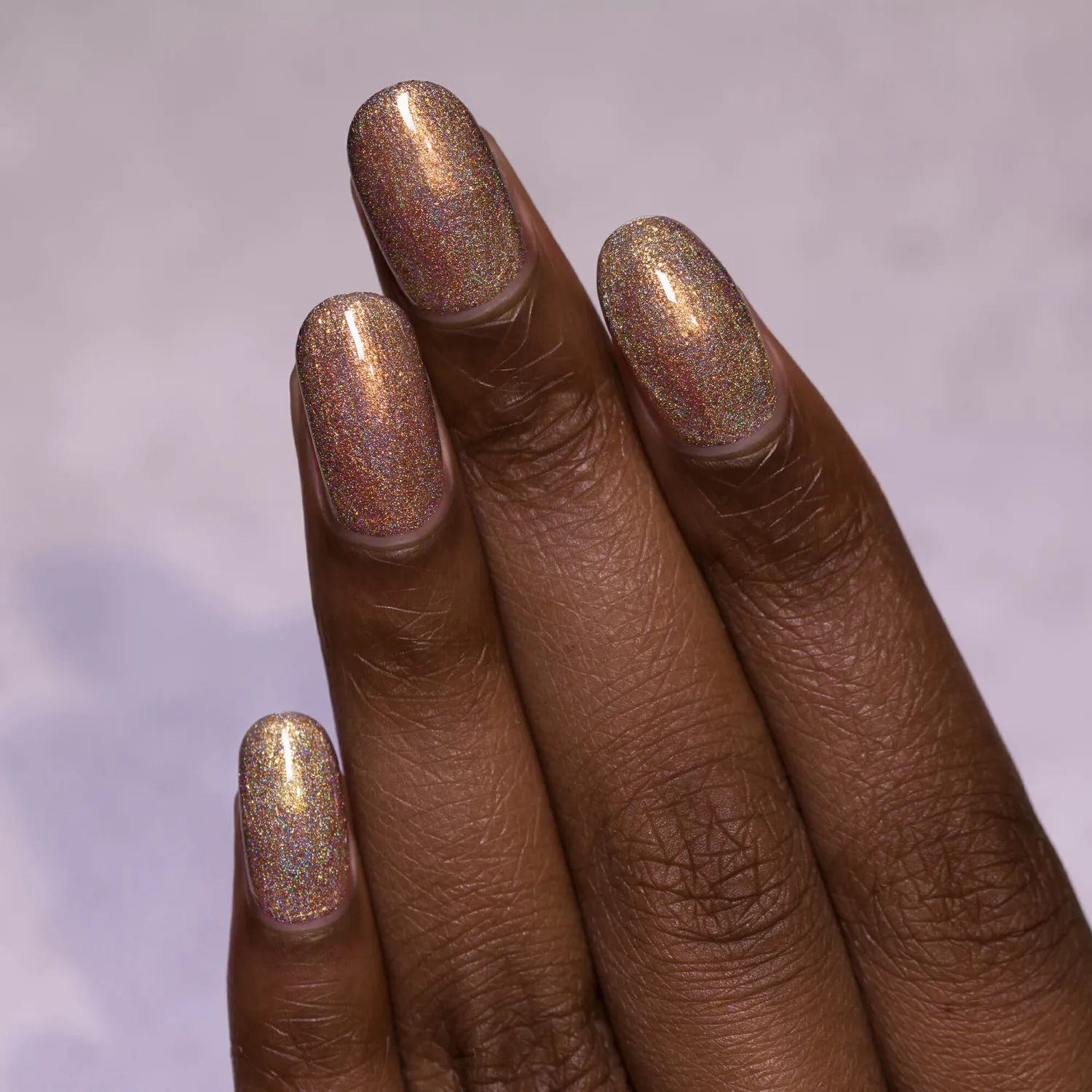 ILNP Iconic nagellack champagne guld holografisk