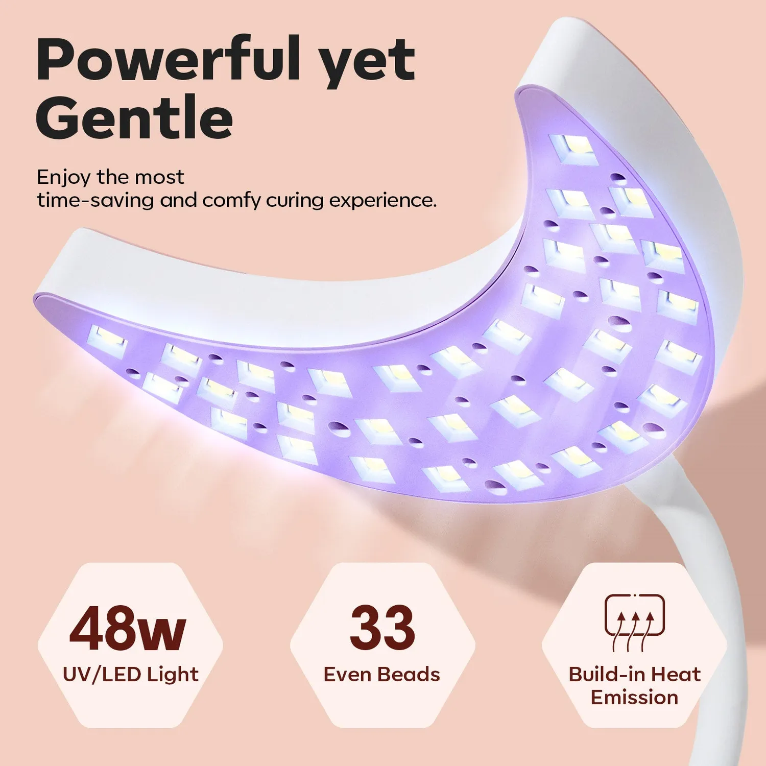 Modelones 48W UV Gooseneck LED-nagellampa gellack