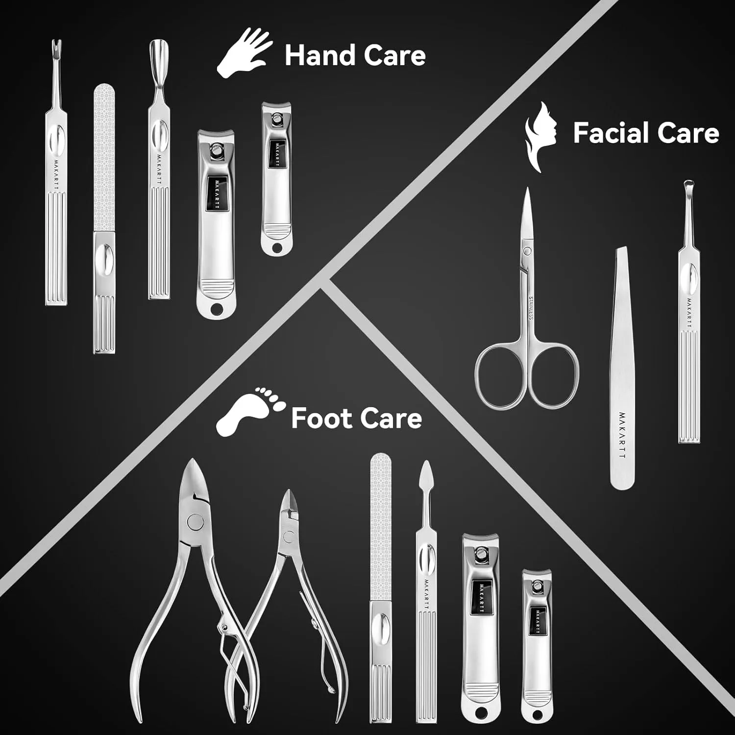 Makartt Professional Nail Care Clippers nagelset brun