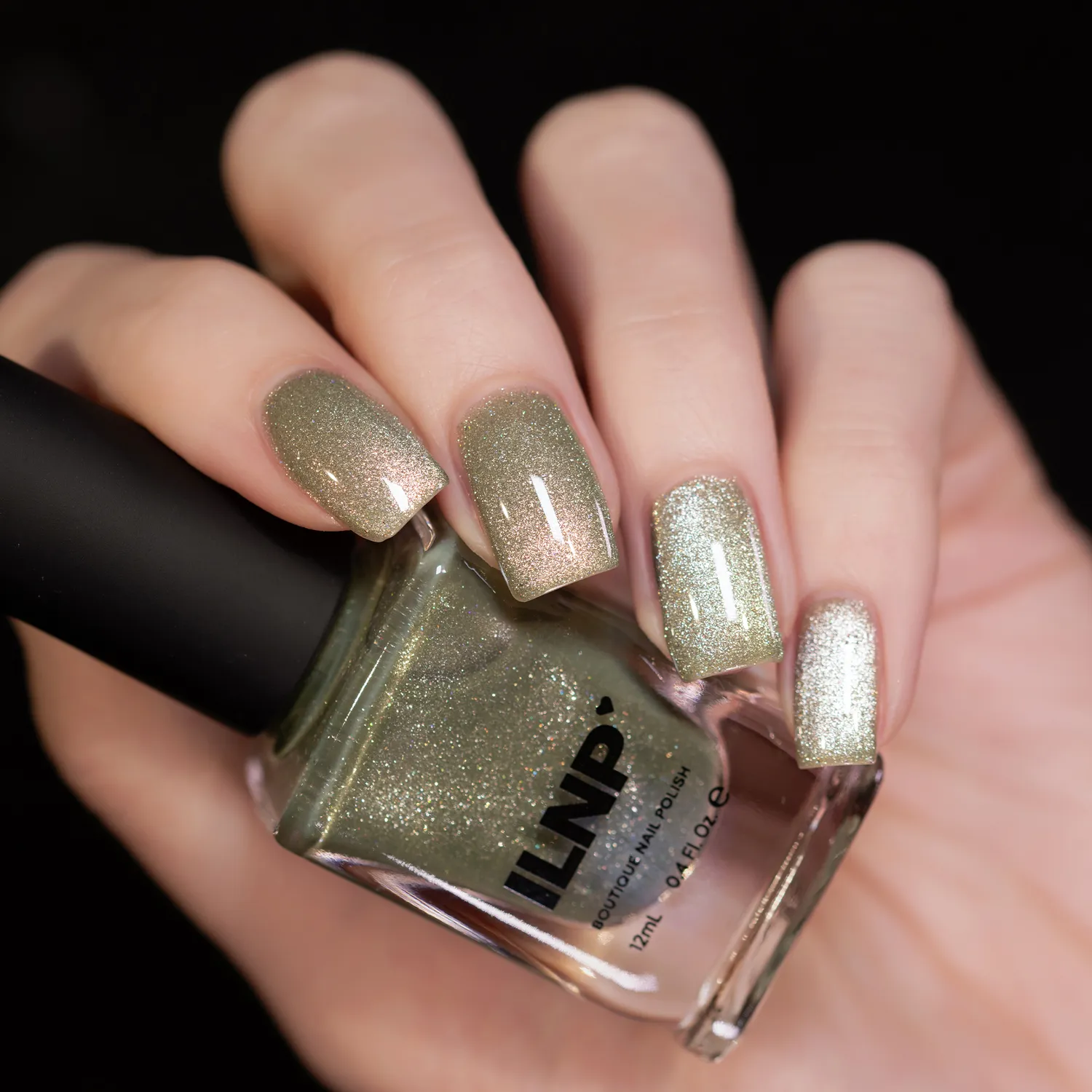 ILNP Velvet Velour nagellack salviagrön magnetisk