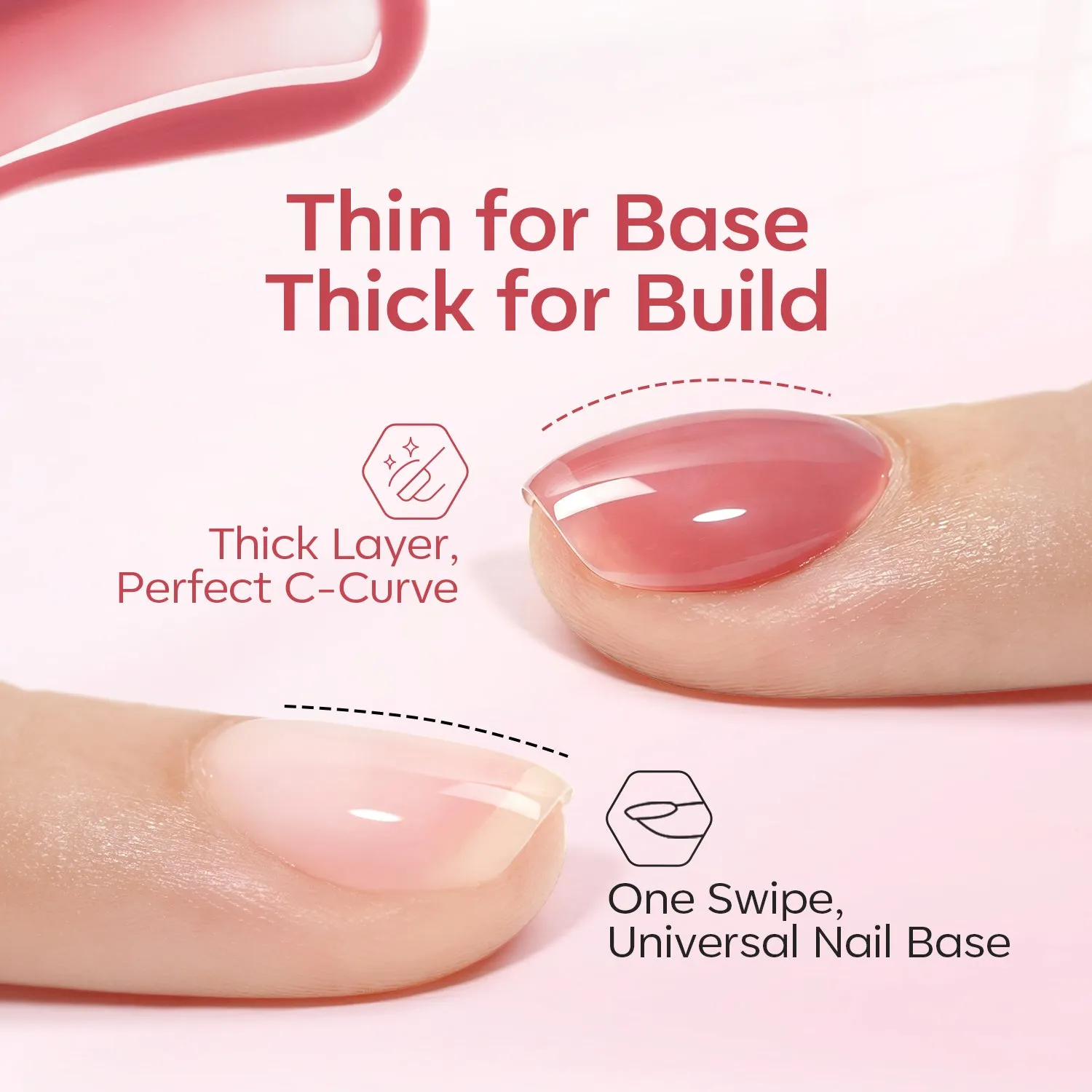 Modelones Peach Pink Rubber baslackset 6-pack 7 ml flexibel
