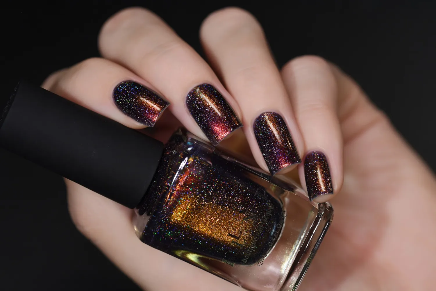 ILNP Rock Bottom nagellack holo brun orange