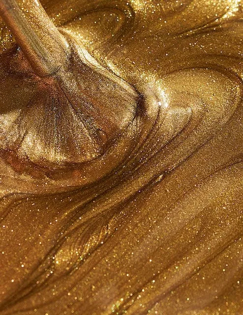 Le Mini Macaron Golden Glow gellack guld metallic