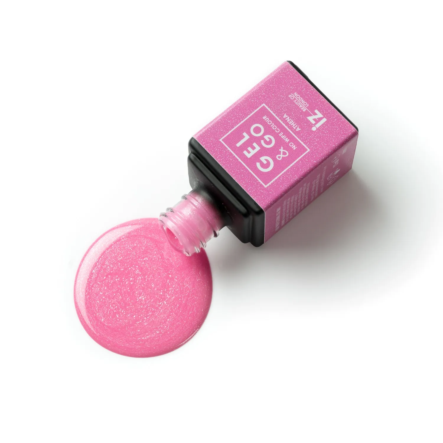 Iz Beauty GEL&GO Athena GG1096 gellack 12 ml rosa glitter