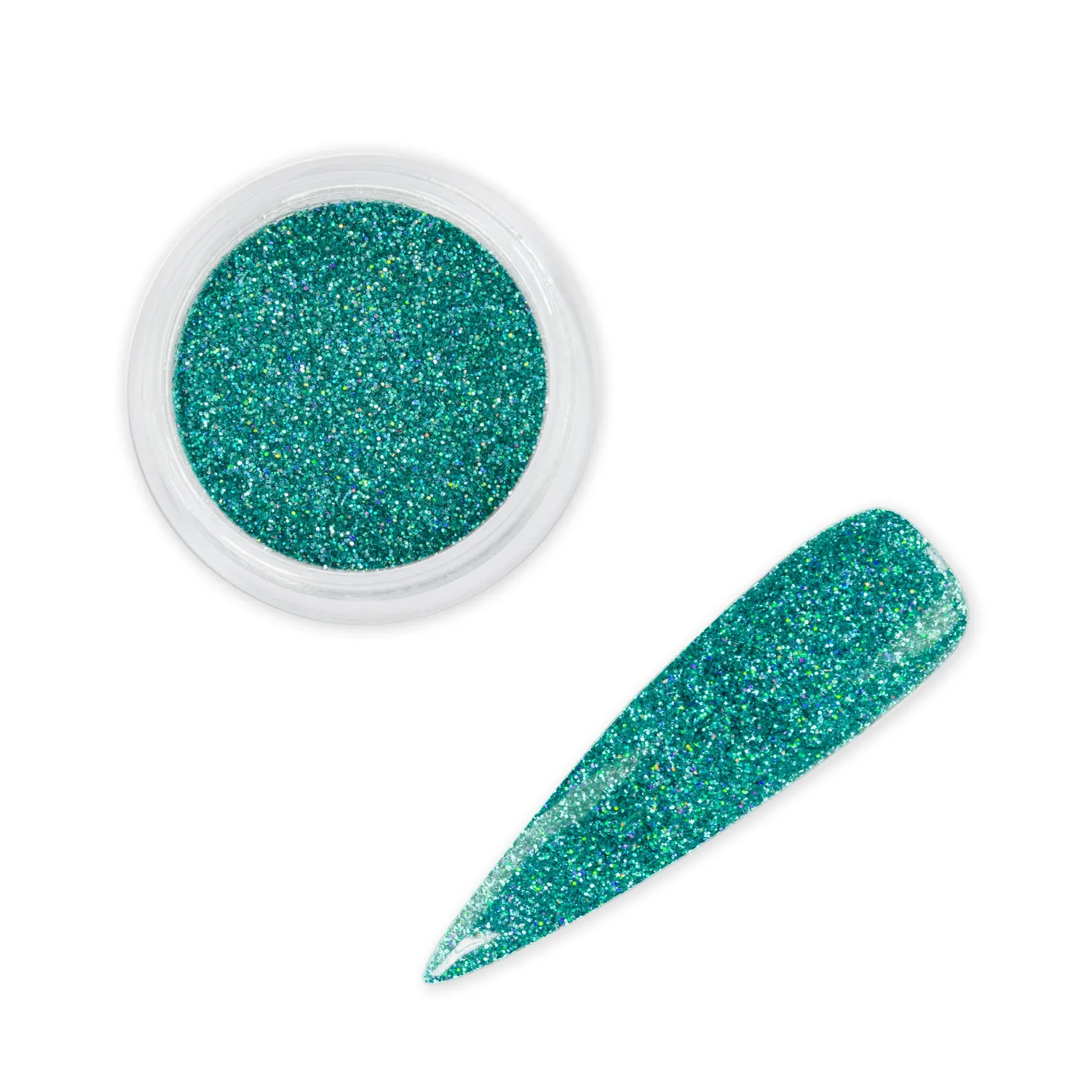 Iz Beauty Jungle Green nagelglitter 6g holografisk grön