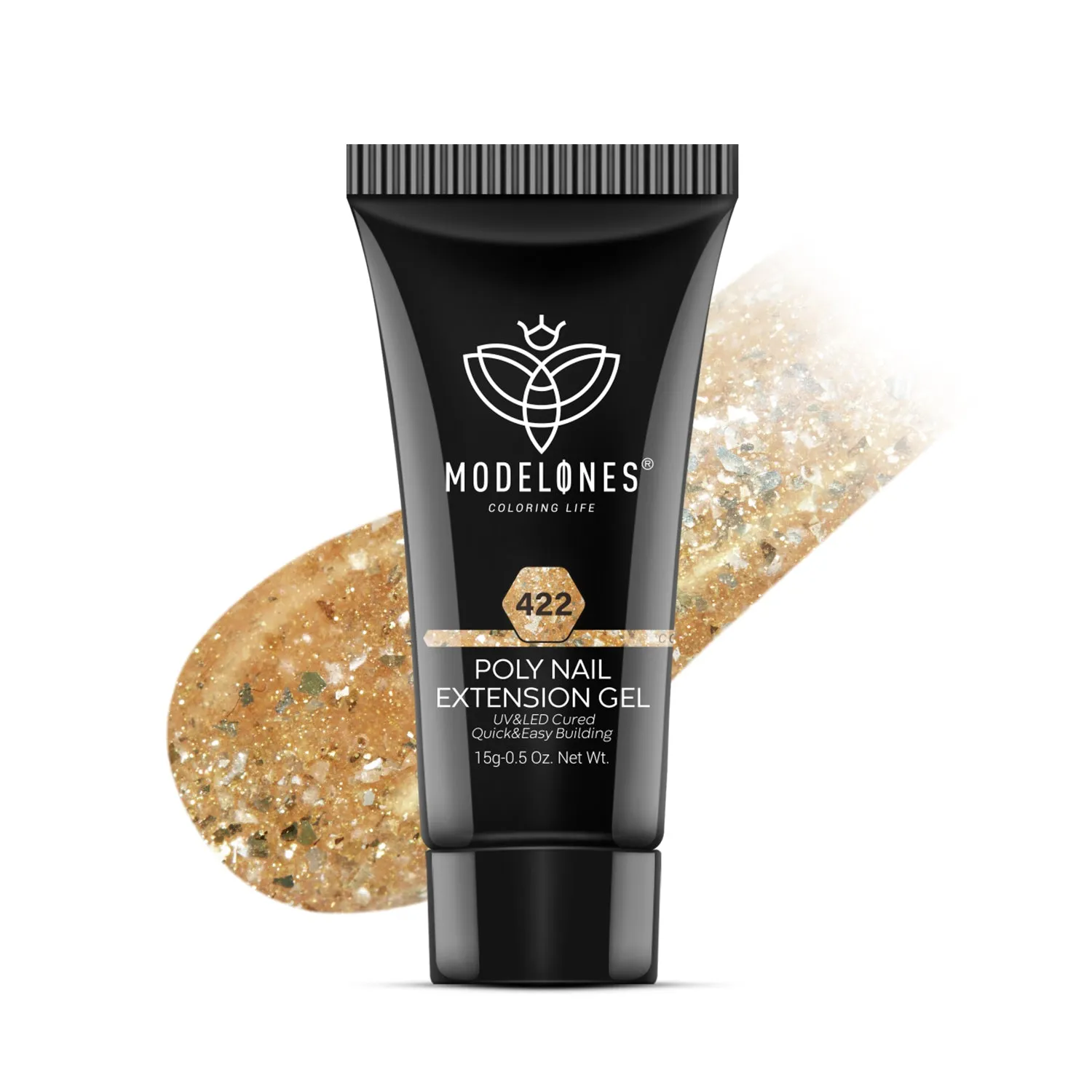 Modelones Grand Banquet polygel guld glitter 15g