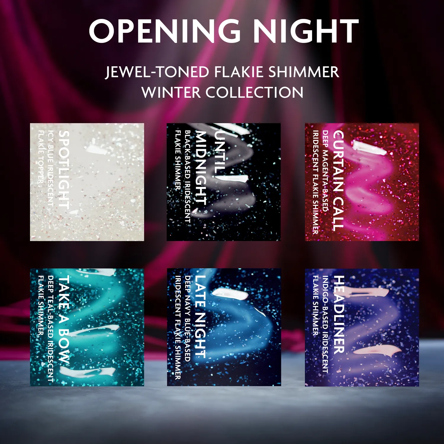 ILNP Opening Night Collection nagellack 6-pack flakie