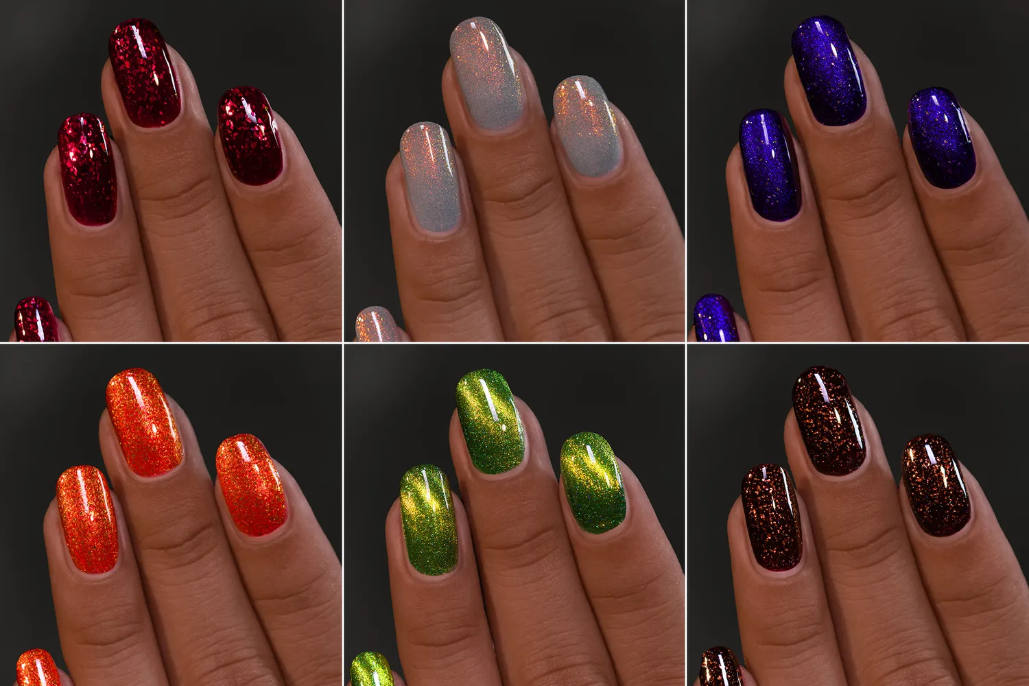 ILNP Moonlit Manor nagellack set 6-pack shimmer magnet holographic